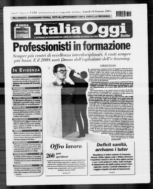 Italia oggi : quotidiano di economia finanza e politica